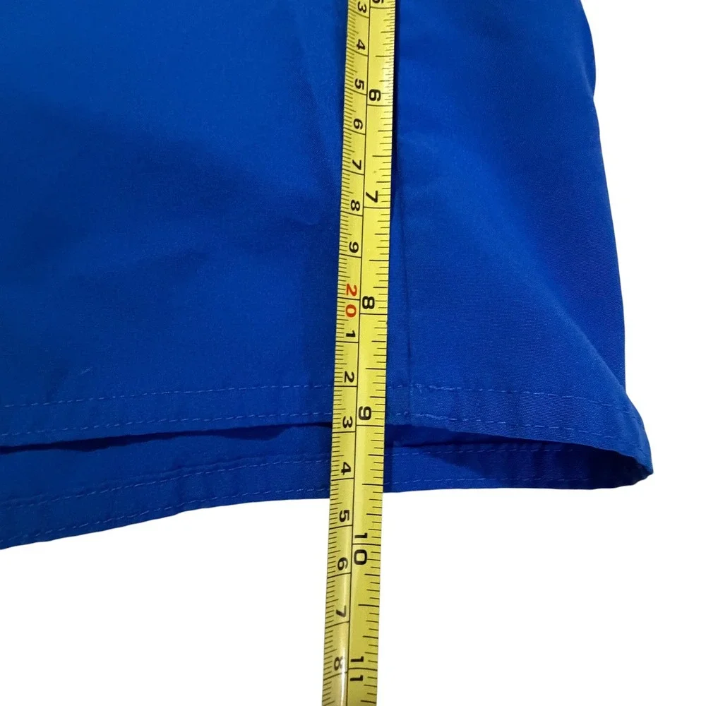 Adidas Mens Royal Blue Athletic Shorts Grey Side Panel AY8771 Size Small